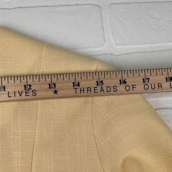 Pablo Skirt Suit Women 10P Yellow Floral Eyelet Secretary Summer‎ 60s 70s VTG - Picture 9 of 15